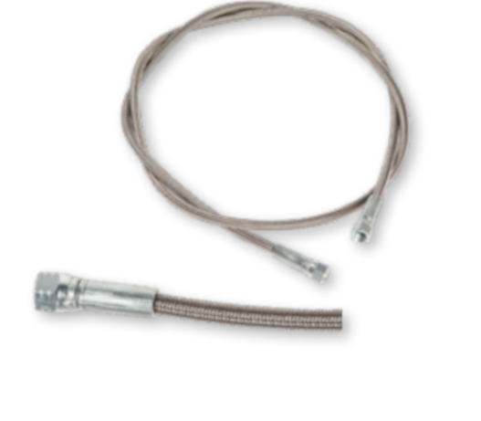 TUBO TEFLÓN INOX A MEDIDA CON RACORES RECTO – RECTO