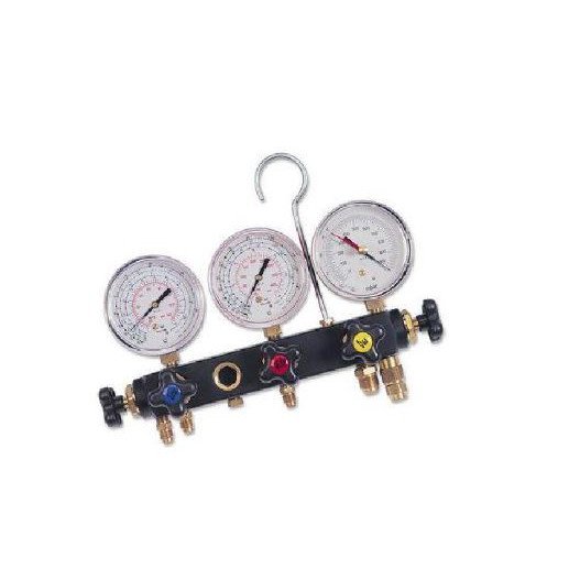 ANALIZADOR 5 VÍAS CON MANÓMETRO Ø80 MM CLASE 1 R22-R134a-R404A-R407C